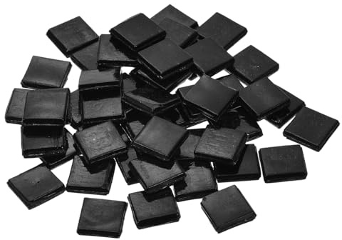 sourcing map Mosaikfliesen, Mikroglas, winzige Mini-Mosaikfliesen, DIY, Hobbys, handgefertigt, kristallfrei, Steinhandwerksmaterial, Kreativität (schwarz, 100 g)