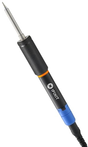 iFixit FixHub Smart Soldering Iron - 100 W Power, Adjustable Tip Temperature, Handle, Cap, USB-C Cable
