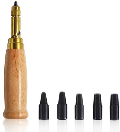 Leder Lochstanzer, 1,5mm-4mm Leder Locher Automatische, Stanzwerkzeug Leder Handwerkszeug für Nähen, Papier, Basteln