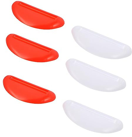 Healeved 6pcs Creative Plastic Toothpaste Squeezer Cosmetic Extruder for Makeup Rolling Tube Squeezer for Home and Travel Use Random Color