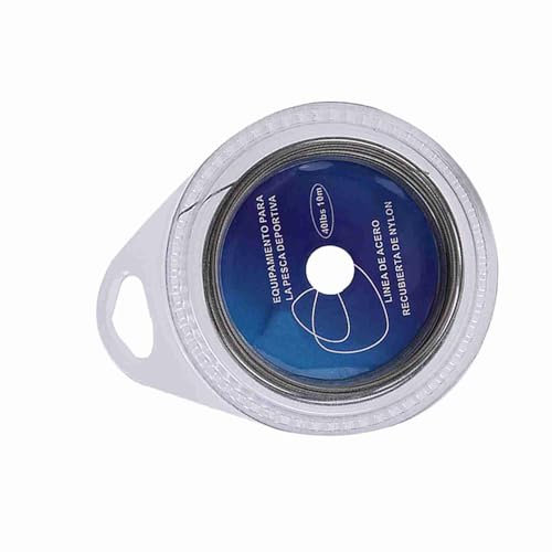Qukaim fishinglines 10m 7 Strands Braided High Strength Sea Fishing Steel Wire, 40lb Test, Ideal for Saltwater Fishing, Stainless Steel, Corrosion Resistant