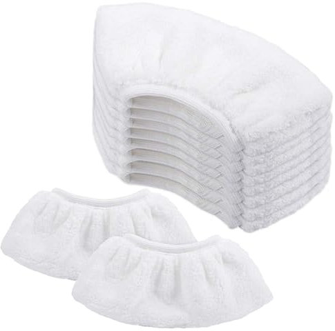 MENIBBLER 10 Pcs Steam Mop Pad, Replacement for SC1/SC2/SC3 Microfiber Steam Cleaner Pad, Water Absorbent Steam Mop Cleaning Cloth Pad, Reusable Steam Cleaner Accessories for Kitchen Bathroom