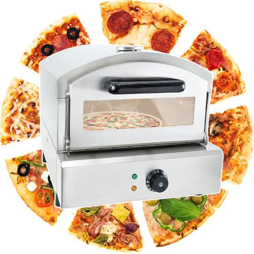 Four à Pizza ExtéRieur éLectrique/Propane 12 Po, Appareil Portable Pour Toutes Les Cuisines ExtéRieures, Avec DéTecteur De TempéRature Et Verre Visuel,110V
