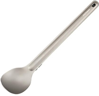 Milisten Camping Gadgets Titanium Spork Long Handle Spoon Mix Serve Titanium Cutlery