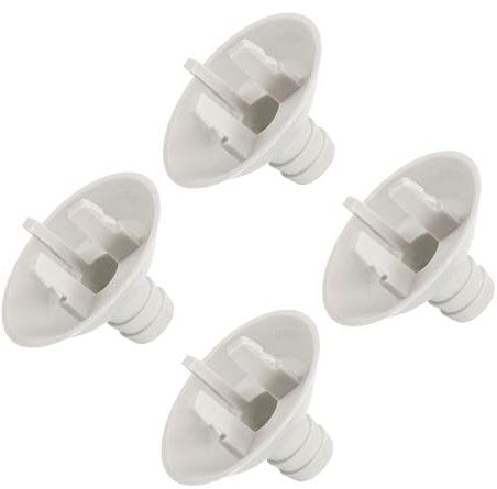 QUARKZMAN 4 Piezas de Conectores en Codo para Manguera de Desagüe de Aire Acondicionado con Anillo de Goma - Compatible con Unidades Mini-Split y Aire Acondicionado de Ventana 25mm, Blanco