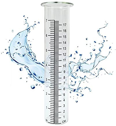 Fgbetcv Regenmesser, Glas, Ersatzrohr, Regenmesser, Ersatzrohr, Glas für Hof, Garten und Zuhause, Kältebeständigkeit, Rissfestigkeit für Außenbereich, Garten, Hof, Haus