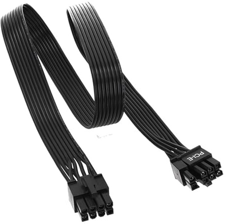 Biglumin 8-stifts GPU strömkabel ATX 8-stifts hane till PCIe 6+2 hane, PCIe-kabel för att vara tyst, strömförsörjning (6+2) grafikkort 60 cm gpu pin adapter pc