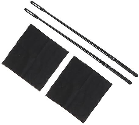 Milisten 4pezzi Panno Per Pulizia Del Flauto Bacchette Per Pulizia Del Flauto Panno Per Interno Accessori Nero