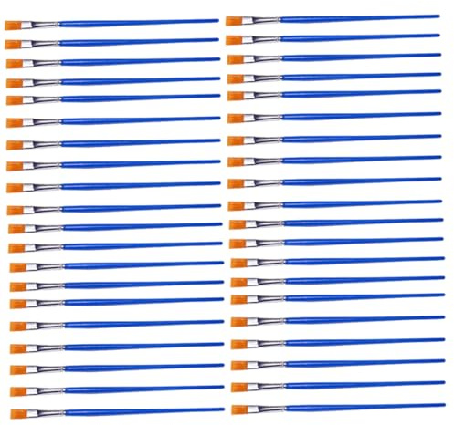 AKOOSY 100pcs Paintbrush Set for Beginners Flat Watercolor Brush with Line Drawing Pen Handles for Gouache Oil Painting Lightweight Travel Friendly Art Supplies Kit