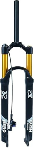 Caimcie Fourche à Suspension pneumatique pour VTT, 26, 27,5 et 29 Pouces, Fourche Avant à Suspension pour vélo de Montagne, débattement de 120 mm, QR 9 mm C,29