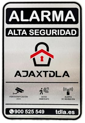 Cartel alarma. NO PARECE REAL, LO ES. Cartel Zona Videovigilada - Señal Aviso Policia - Carteles Disuasorios - Interior Y Exterior - Placa alarmas videovigilancia 28X21CM (NEGRO, 14x9)