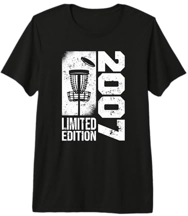 DiscGolf Disc-Golf-Joueur Anniversaire né en 2007 Disc-Golf T-Shirt Haut de Gamme