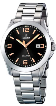 Festina Herren-Armbanduhr XL Klassik Analog Edelstahl F16376/6