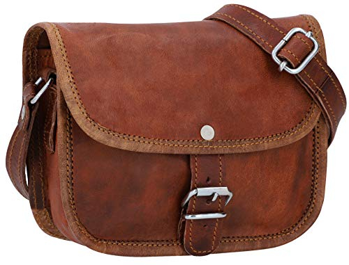 Gusti Leder Umhängetasche Mary XS I Handgefertigte Ledertasche Damen für Alltag & Freizeit I Elegante Leder Handtasche Damen aus Ziegenleder