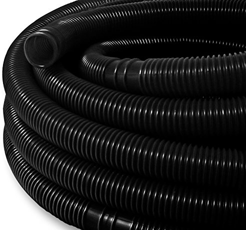 Wiltec Tubo per Piscina Nero, 6 m ø 38 mm, sezionabile Ogni 1,5 m, Galleggiante, in Resina 190 g/m Made in EU