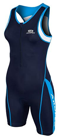 Aropec - Muta da Triathlon Donna, Colore: Nero e Rosa, Blu (Navy/Turquoise), M