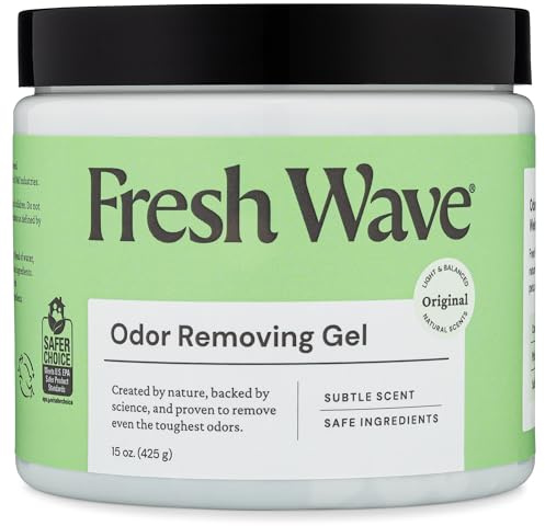 Fresh Wave Odor Removing Gel, 15 oz. - Odor Absorbers for Home, Safer Odor Relief, Natural Plant-Based Odor Eliminator, Every 15 oz. lasts 30-60 Days, For Cooking, Trash & Pets