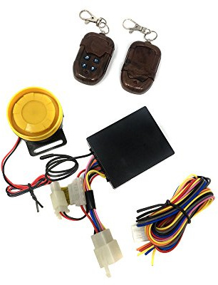 MMG Motorcycle Scooter Alarm System Anti Theft Security System with Two Remote Controls 12v Universal Fit