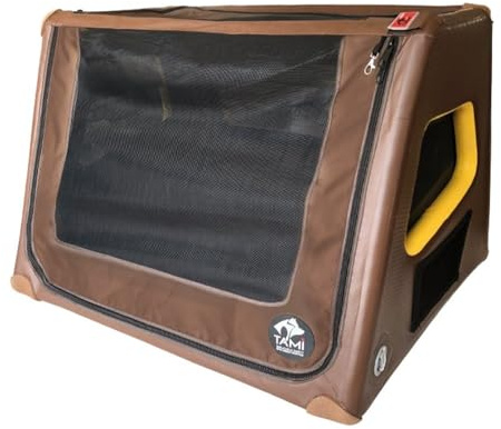 Tami - Hundetransportbox aufblasbar Tragebox Transportbox Hundebox Reisebox Autotransportbox Kofferraumbox Gitterbox Käfig Hund Box Dogbox Inflatable inkl. Dog-Vital Bio-Hundekeks (XL)