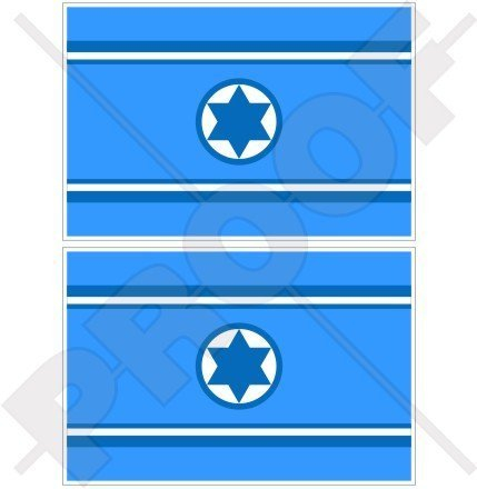 ISRAEL Israelische Luftwaffe Flagge IDF Heyl Ha'Avir 100mm Auto & Motorrad Aufkleber, x2 Vinyl Stickers