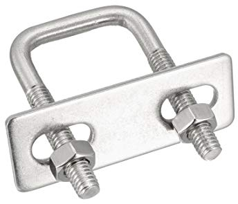 sourcing map 2 Stück Vierkant U-Bolzen Bügelschrauben Bügelbolzen 1(25mm) Innenbreite 304 Edelstahl M6 mit Muttern Rahmengurte