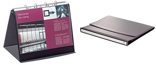 DURABLE Tisch-Flipchart DURASTAR, A3 quer, schwarz, Sie erhalten 1 Packung, Packungsinhalt: 10 Hüllen