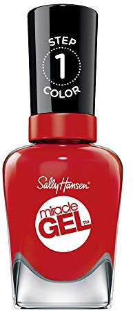 Sally Hansen Miracle Gel Nagellack Red Between The Lines, splitterfrei, hält bis zu 8 Tage