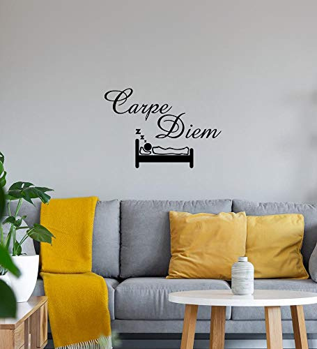 shirt84.de - Adhesivo decorativo para pared (40 x 27 cm), diseño de Carpe Diem