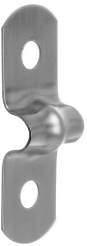 YoiYee 5mm U Shape Pipe Clamp, 304 Stainless Steel Saddle Hose Clip, 2 Holes Tension Strap for Ducting Plumber Securing Gas/Water Pipe/Tube, Pack of 10
