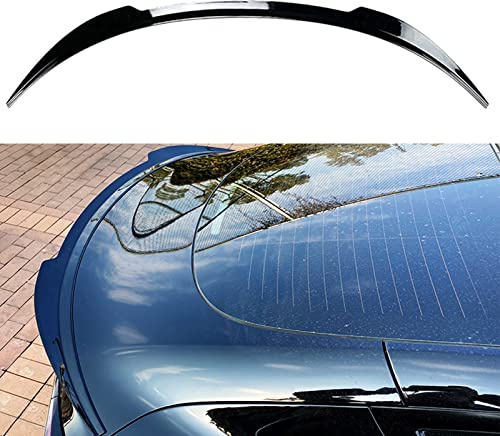 FWNT Auto-Heckspoiler passend für Tesla Model 3 2017-2021,Auto-Styling-Zubehör (Carbonfaser-Textur, schwarz glänzend)