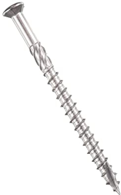 Profi Terrassenschrauben gehärtet C1 Edelstahl Kerbspitze CUT-Spitze Schaftfräser Fräsrippen Torx Ø 5,0 x Länge 40 bis 80 mm (Ø 5 mm x L 50 mm 100 Stück)