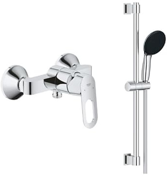 Grohe - Mitigeur douche avec douchette monocommande Bauloop avec barre de douche et porte savon Tempesta