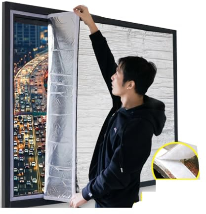 Verdunkelungsrollo, Isolierfolie Fensterfolie Wintergarten Sonnenschutz Aus Glas Aluminiumfolie Schattierungsplatte For Balkon Fenster Schattierung Pavillon, Anpassbar ( Farbe : Silver , Größe : 100x1