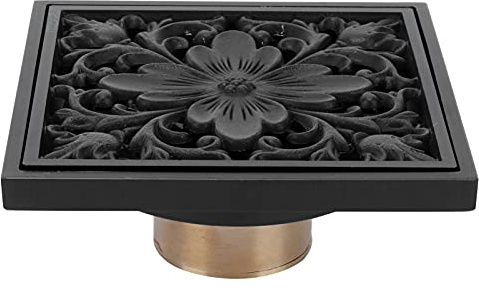 MUNEFE Drain De Sol De Douche, Crépine De Drainage De Sol Cachée en Cuivre, Drain De Sol 10x10 Cm pour Salle De Bain D'htel Maison
