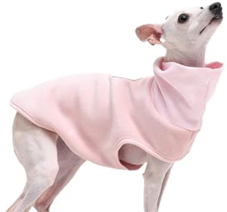 VOODUE hundemantel Winter-Hundemanteljacke, eng anliegender Hunde-Kapuzenpullover, Hundepullover, Outdoor-Hundebekleidung for Whippet-Windhunde (Color : Pink, Size : XL)