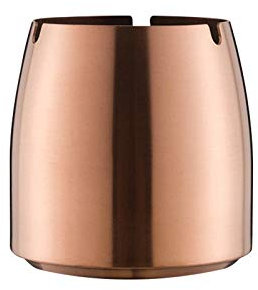 Aschenbecher Aschenbecher ohne Abdeckung for Zigaretten, winddichter Outdoor-Aschenbecher, Edelstahl, for Zuhause, Tisch, Büro (Schwarz/Gold/Silber/Roségold) Dekoration Aschenbecher ( Color : Rose gol