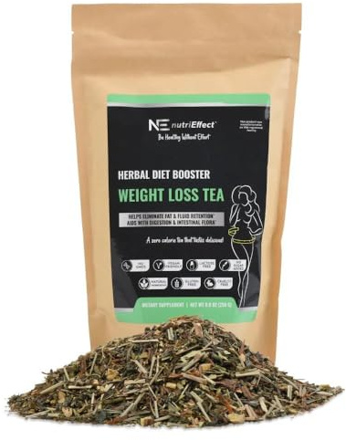 nutriEffect Detox Tea for Digestion & Bloating Support – Herbal Weight Loss Tea & Slim Tea Blend for Women & men | Daily Wellness Tea for Weight Management