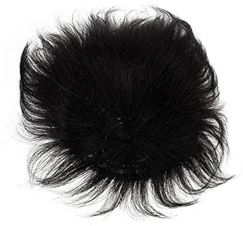 Healeved 2stücke Haarteil Für Männer Aus Echtem Haar Natürliche Schwarze Haarverlängerung Für Haarausfall Täglicher Gebrauch Hochzeiten Partys Und Cosplay