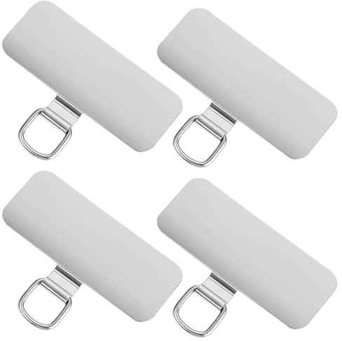 WeddHuis 4 pezzi in acciaio inox catena del telefono cellulare cordino di fissaggio Pad Mobile Phone Carrier per la maggior parte degli smartphone