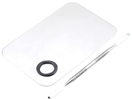 PACKOVE Paleta De Acero Inoxidable Para Maquillaje Herramienta De Espátula Incluida Para y Aplicar Cosméticos