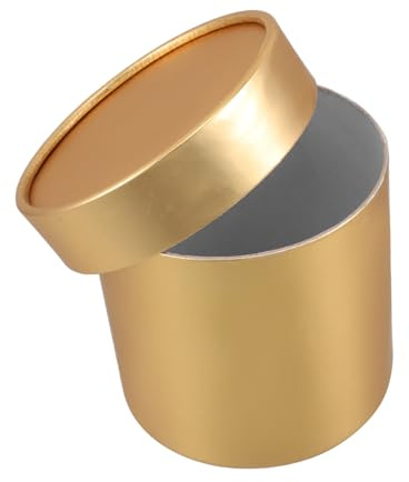 Happyyami Runde Geschenkbox Klein Aus Papierkarton Mit Deckel Gold Für Blumenstrauß Verpackung Valentinstag Hochzeit Gastgeschenk Selbstgemacht Zubehör