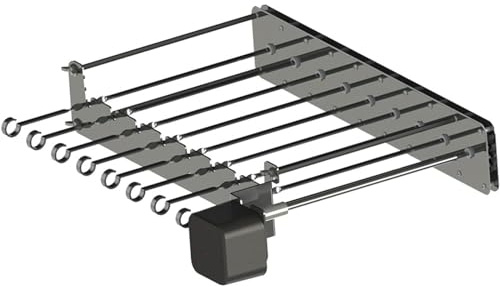 Juego de parrilla giratoria automática, acero inoxidable de alto par para una barbacoa perfecta, ideal para acampar al aire libre y picnics