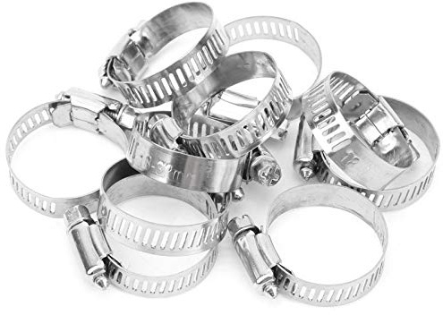 Garosa Lot de 100 Colliers de Serrage en Acier Inoxydable de 18 à 32 Mm, Largeur 10 Mm, pour Plomberie, Machine à Laver, Mécanique, Jardin, Automobile