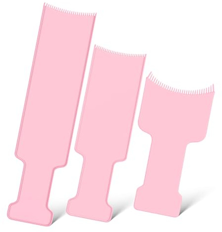 HAMPPLIES 3 Stück Balayage Highlighting Boards Teilig mit Abgerundeten Zähnen Haarfärbe Tool in Verschiedenen Präzises Balayage Kit für Friseure und Zuhause Schonend und Vielseitig