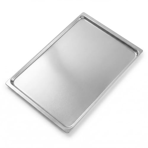 Bandejas de hornear para horno, 43.5x31.5cm aluminio antiadherente antiadherente antiadherente de la asación rectangular de la lata para hornear alimentos