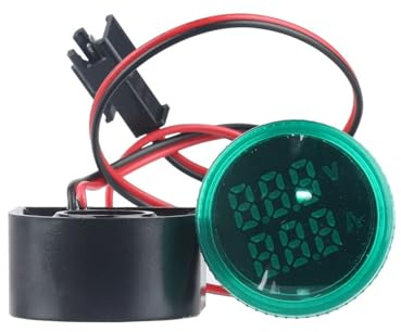 1 amperímetro digital de CA con pantalla LED dual, voltímetro, amperímetro, voltaje y corriente, 220 V, 0-100 A, verde, CA 50-500 V