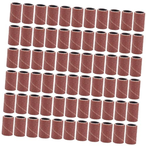 Healvian 100pièces Têtes de Ponceuse à Meuler Manchons Abrasifs Bandes de Ponçage à Grain Adapté pour Perceuse à Ongles et Ponçage