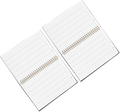 NIYANGLE Libro Mastro a Doppio Filo Rigatura Orizzontale Registro del Budget Familiare e Libro di Gestione del Denaro per Finanza Domestica e Contabilità Aziendale Copertina in PP