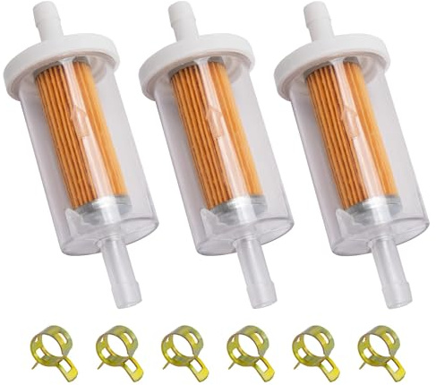 Strongthium 695666 845125 Inline Fuel Filter Compatible with Briggs and Stratton MTD Cub Cadet Troy-Bilt Snapper Murray Toro John Deere Riding Lawn Mower Tractor