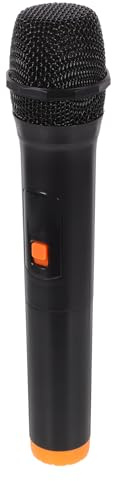 Veemoon Modèle de Microphone Factice Orange Interrupteur, Accessoire de Scène pour Jeu de Rôle, Microphone Simulé 1 Pièce, pour Fêtes, Anniversaires et Karaoké Garçon et Filles